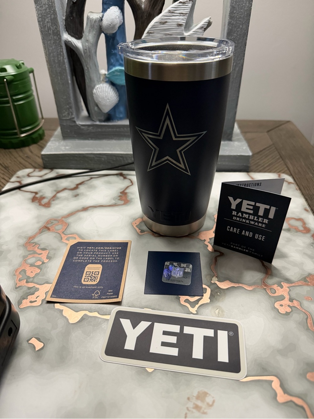 Yeti Navy Blue Dallas Cowboys Rambler Tumbler with Star Logo